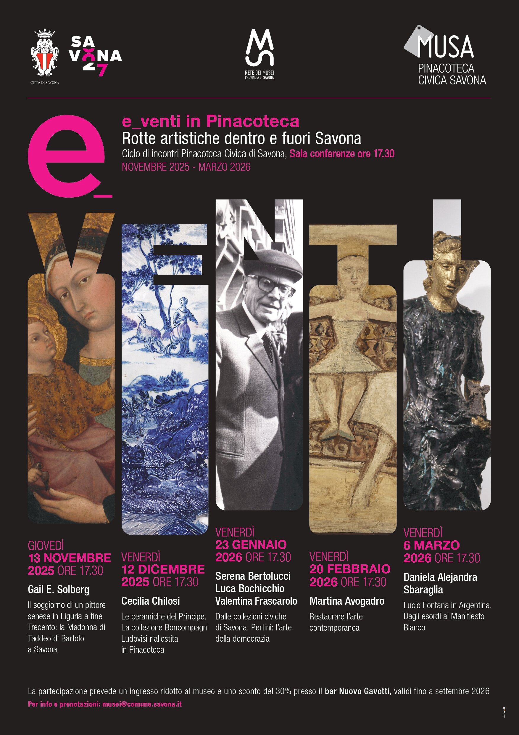 E-VENTI in Pinacoteca: rotte artistiche dentro e fuori Savona